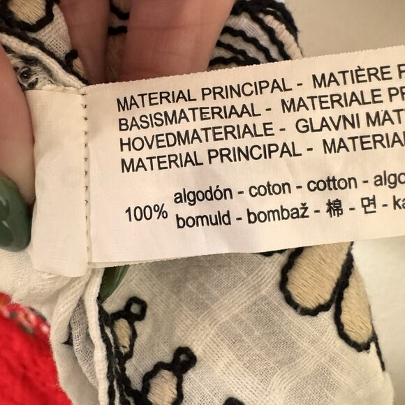 ZARA COTTON SHORT EMBROIDERED TUNIC KAFTAN DRESS Sizes Medium - Picture 14 of 16